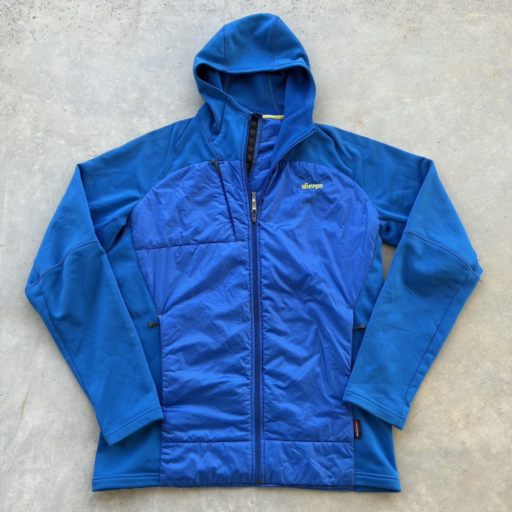 Sherpa Adventure Gear Manaslu Jacket Blue Men's Sz XL Pertex Quantum Fleece